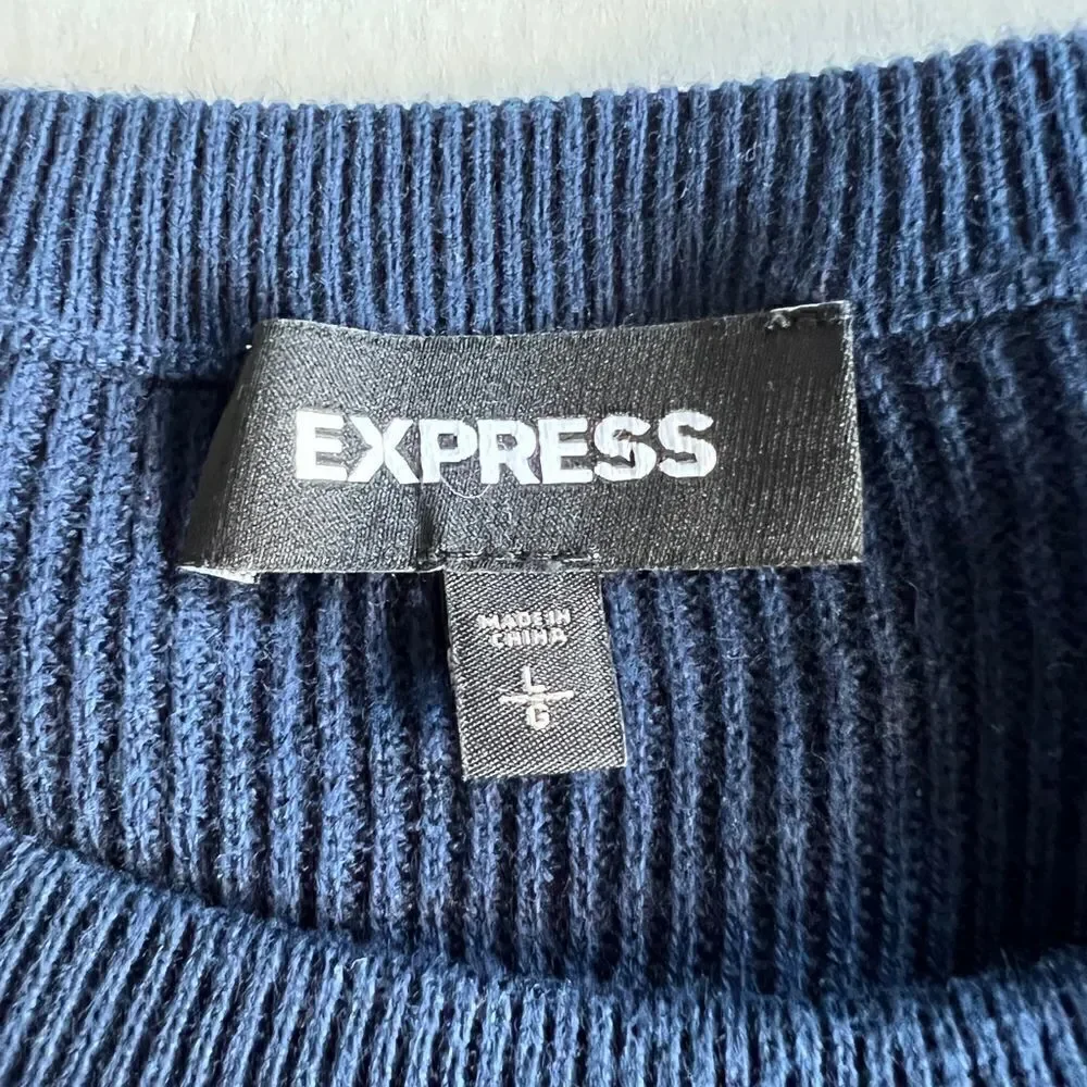 Men’s Express Large colorblock knit pullover sweater